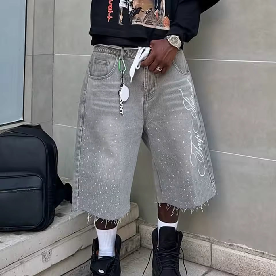 MSF Rhinestone Jean Shorts